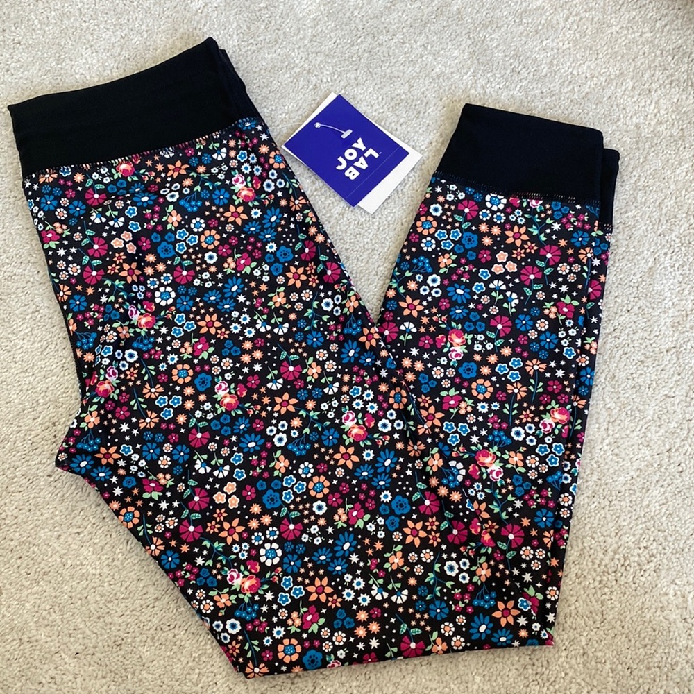 Joy Lab Mid-Rise Legging Black Floral